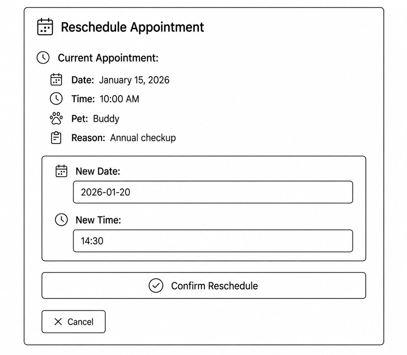 Reschedule Appointment